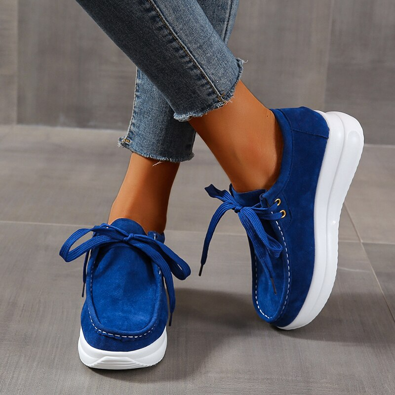 Amalia - Stilvolle dicke Wildlederschuhe