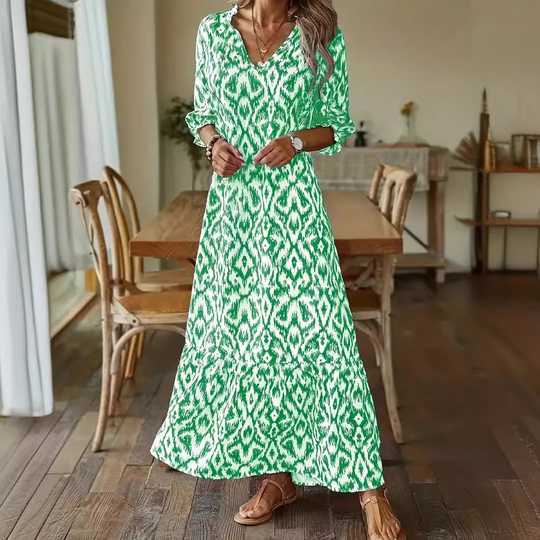 Kestrel - bedrucktes langes Maxikleid für Damen
