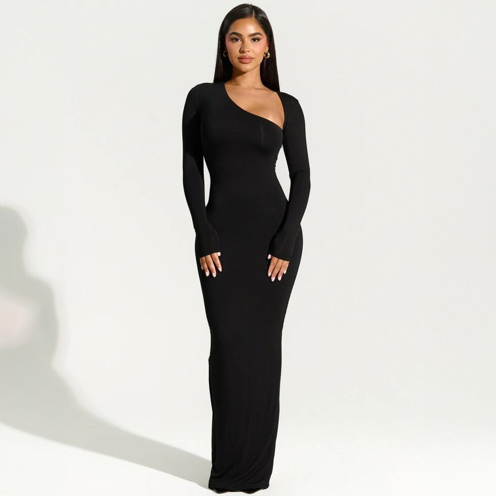 Katheryn - Langärmliges figurbetontes Kleid