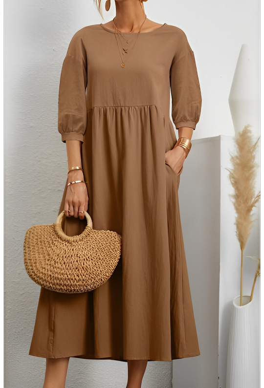 Esmeralda - Langärmeliges Baumwollkleid
