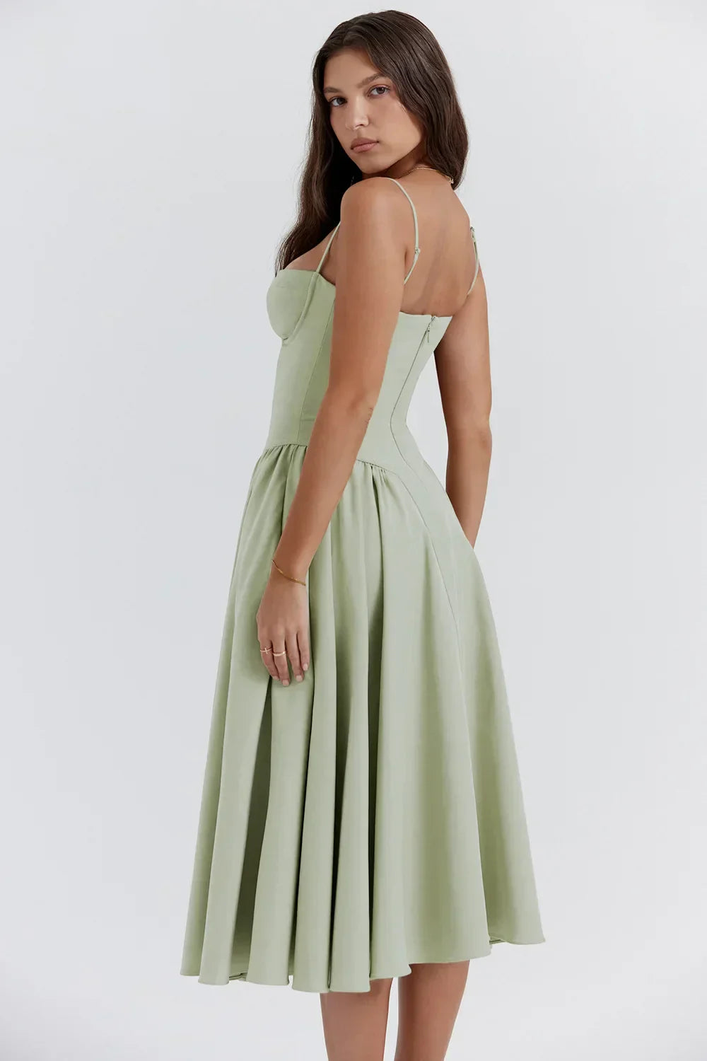 Cheri - rückenfreies Midi-Sling-Kleid für Damen