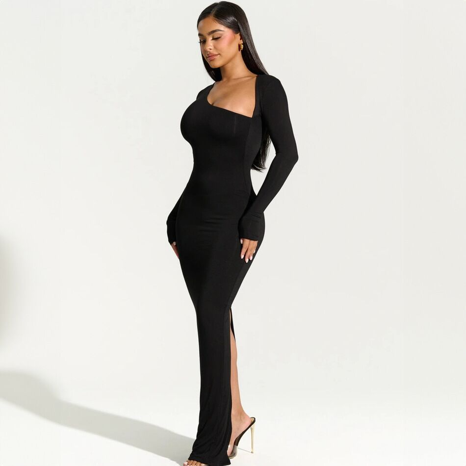Katheryn - Langärmliges figurbetontes Kleid