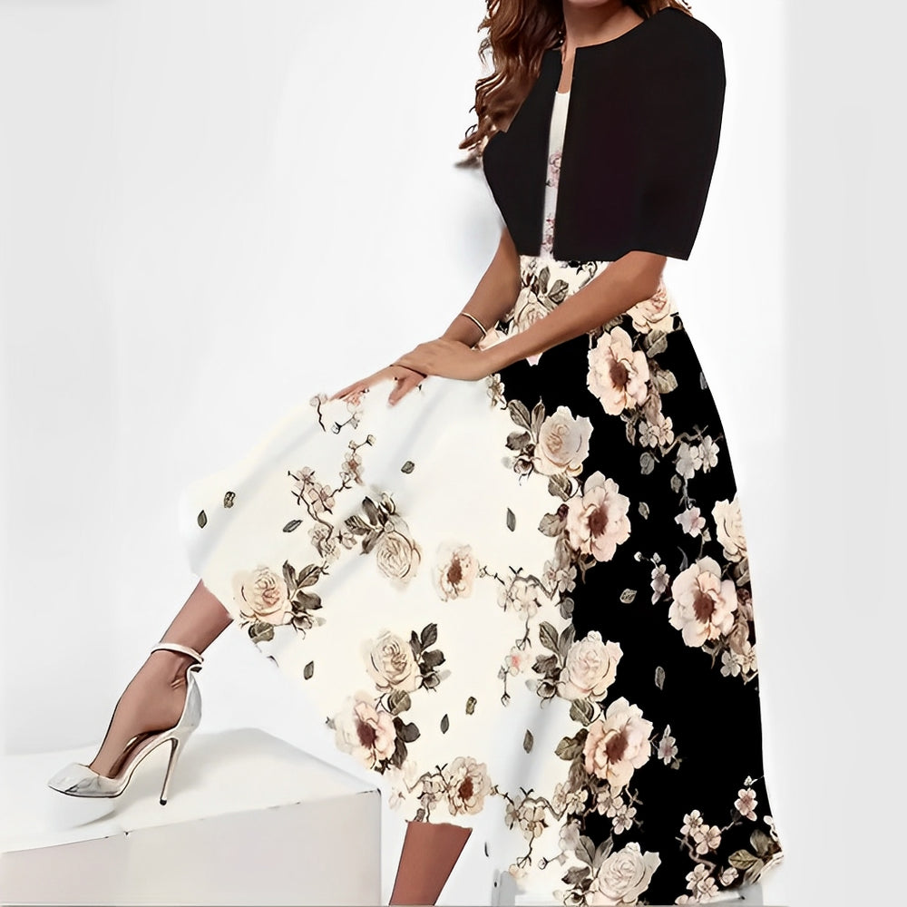 Leone - Geblümtes Midikleid mit Blazer für Frauen