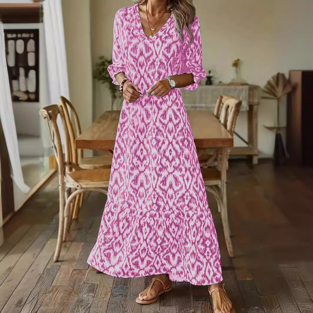 Kestrel - bedrucktes langes Maxikleid für Damen