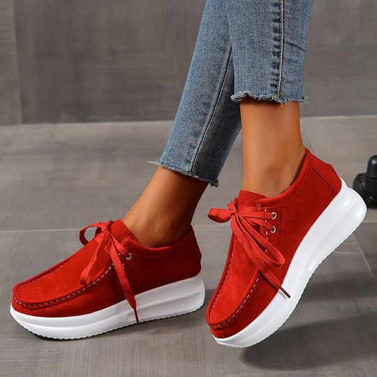 Amalia - Stilvolle dicke Wildlederschuhe