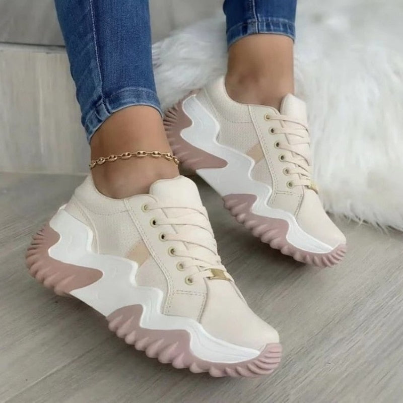 Kasia - Orthopädische Leder‑Sneaker mit Patchwork