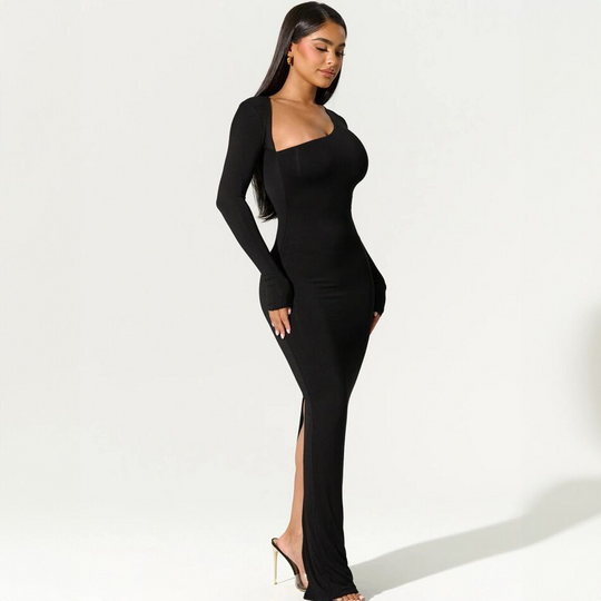 Katheryn - Langärmliges figurbetontes Kleid