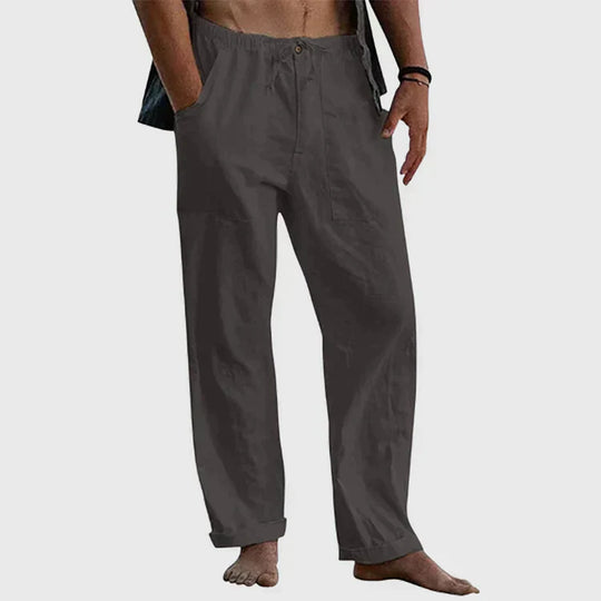 Pedro - Lässige Herren Leinenhose mit Kordelzug