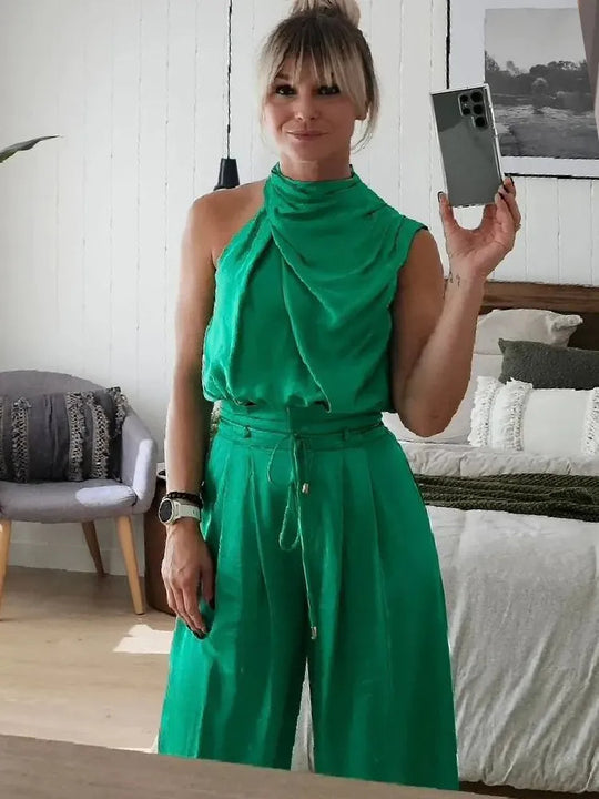 Donna - Modeanzug mit Oberteil und weite Hose