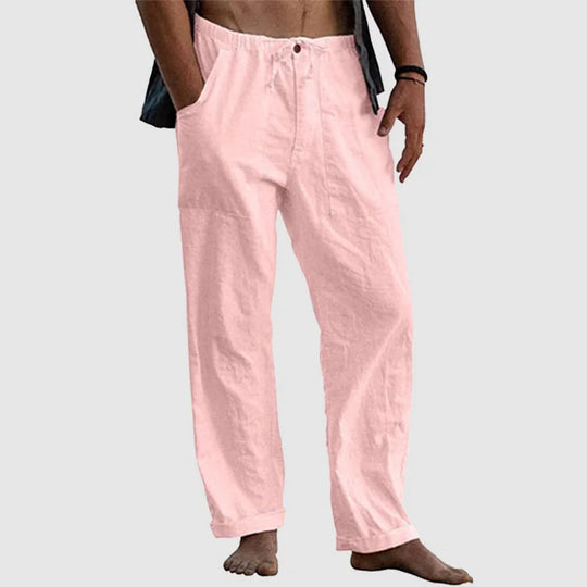 Pedro - Lässige Herren Leinenhose mit Kordelzug