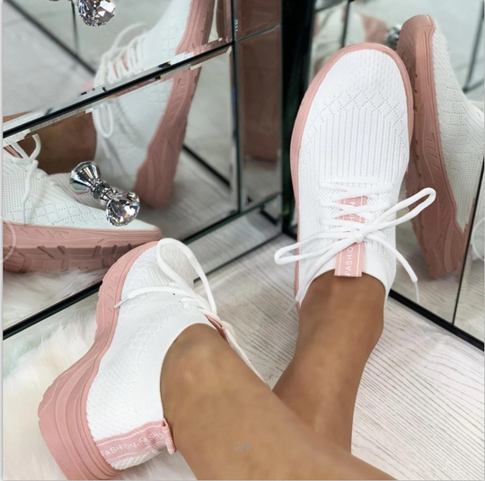 Wim – Stilvolle Sportschuhe aus weißem Canvas-Mesh