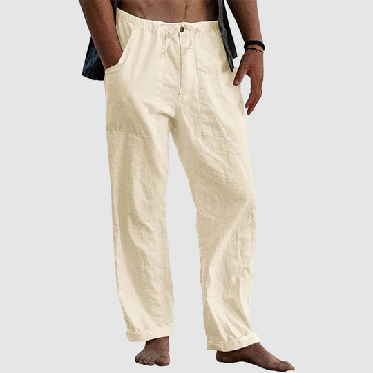 Pedro - Lässige Herren Leinenhose mit Kordelzug