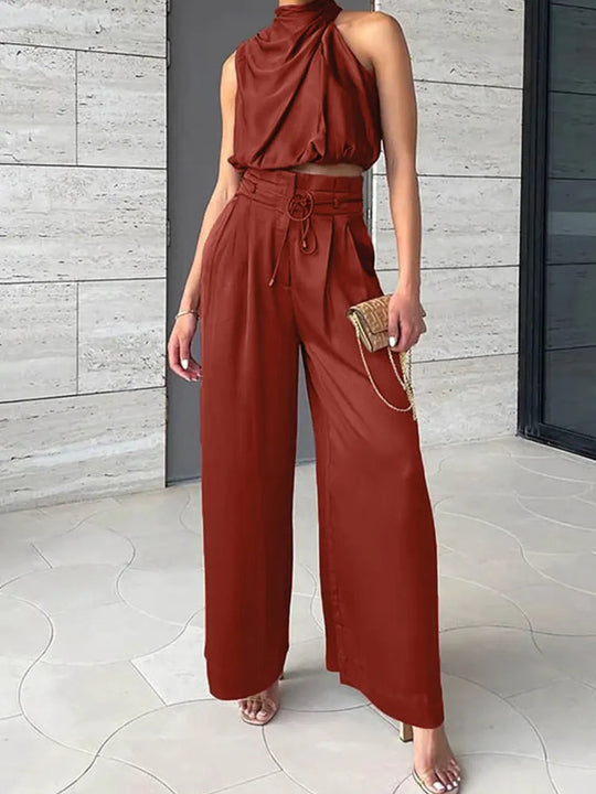 Donna - Modeanzug mit Oberteil und weite Hose