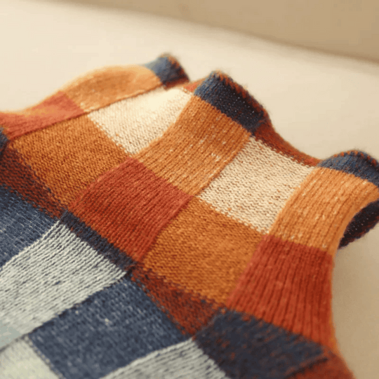 Madoline - Rollkragenpullover aus Kaschmir mit Schachbrettmuster