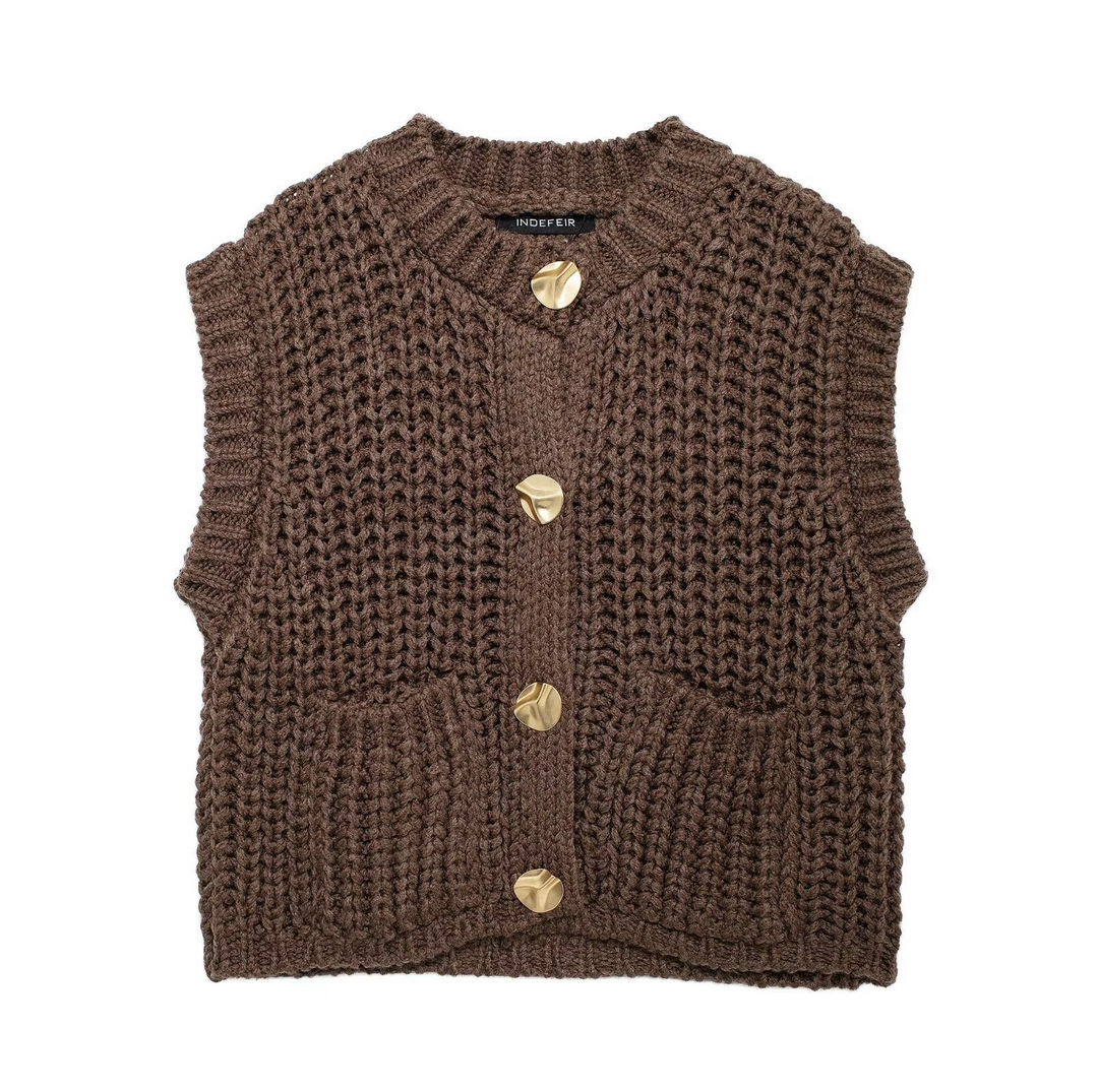 Gloriana - Elegante ärmellose Strickweste