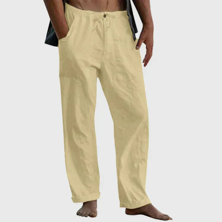 Pedro - Lässige Herren Leinenhose mit Kordelzug