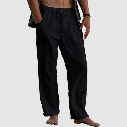 Pedro - Lässige Herren Leinenhose mit Kordelzug