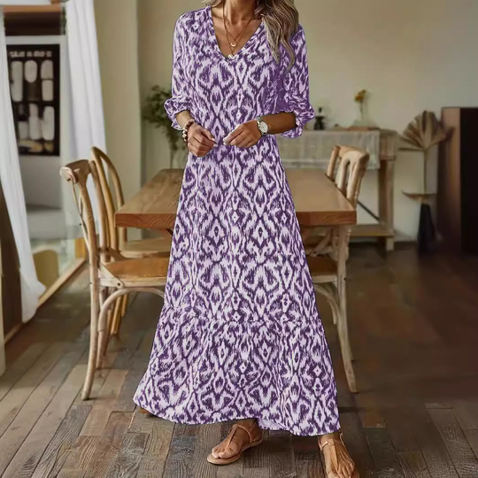 Kestrel - bedrucktes langes Maxikleid für Damen