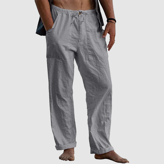 Pedro - Lässige Herren Leinenhose mit Kordelzug