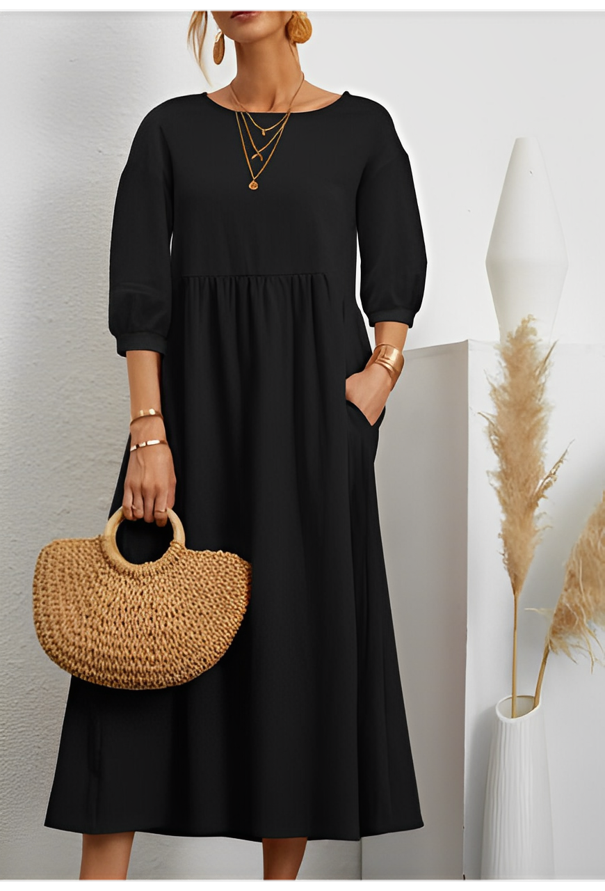 Esmeralda - Langärmeliges Baumwollkleid