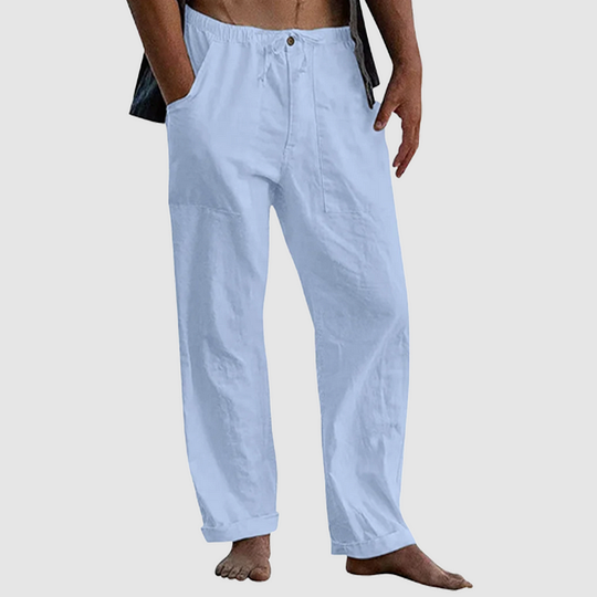 Pedro - Lässige Herren Leinenhose mit Kordelzug