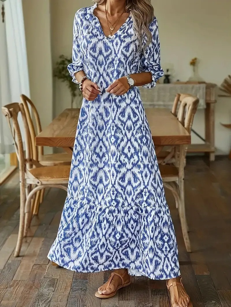 Kestrel - bedrucktes langes Maxikleid für Damen