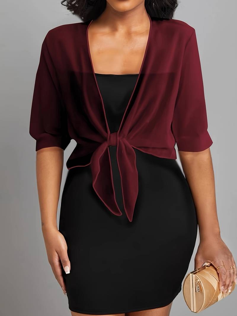 Skyla - Elegante Bluse mit offener Vorderseite für Damen