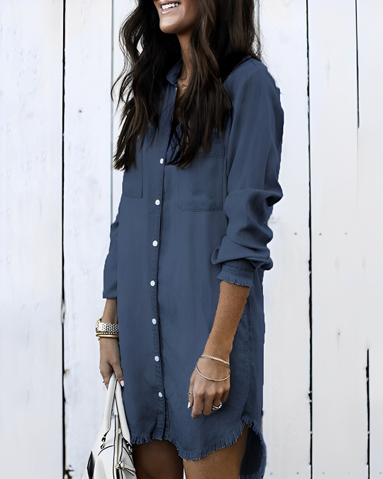 Mariana - Denim-Hemd mit Knopfleiste