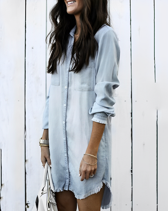 Mariana - Denim-Hemd mit Knopfleiste