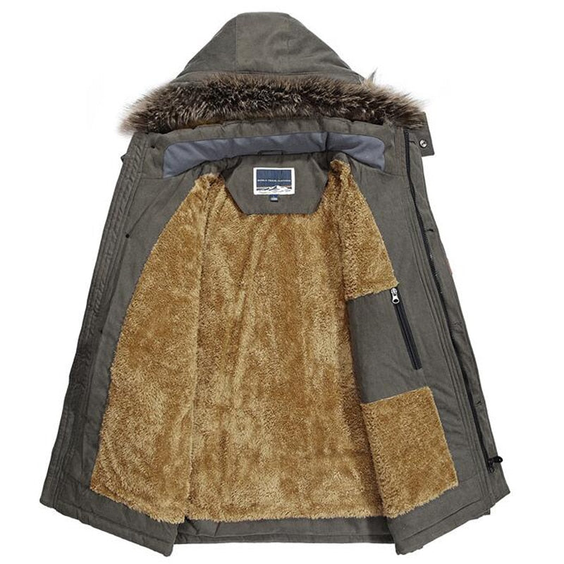 Callum - Winterjacke Herren Mit Kapuze & Fell
