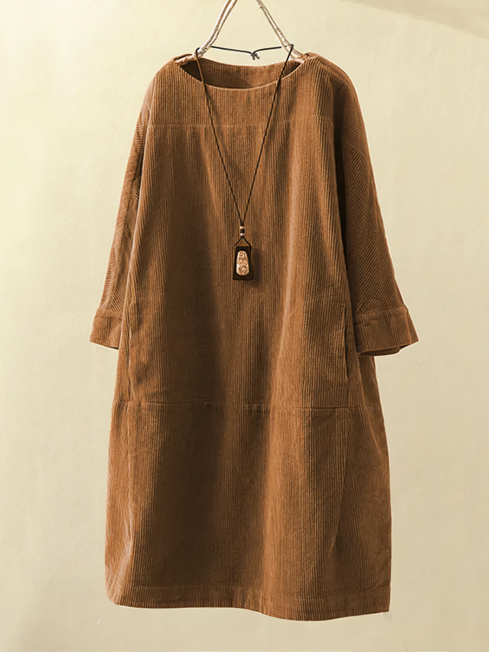 Nancy - Lockeres Kleid aus Kord