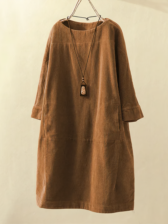 Nancy - Lockeres Kleid aus Kord