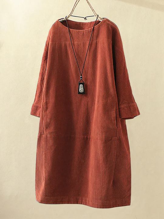 Nancy - Lockeres Kleid aus Kord