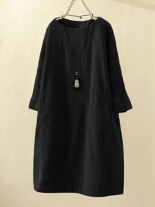 Nancy - Lockeres Kleid aus Kord