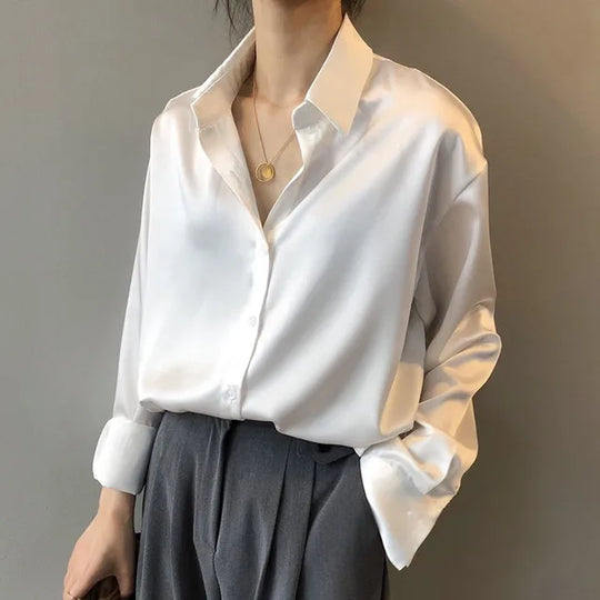 Melissa - lässige Satinbluse für Damen