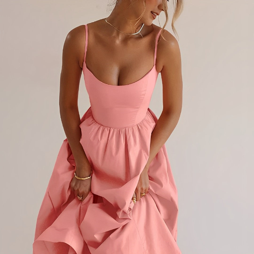 Fabiana - Spaghetti-Träger-Puffkleid