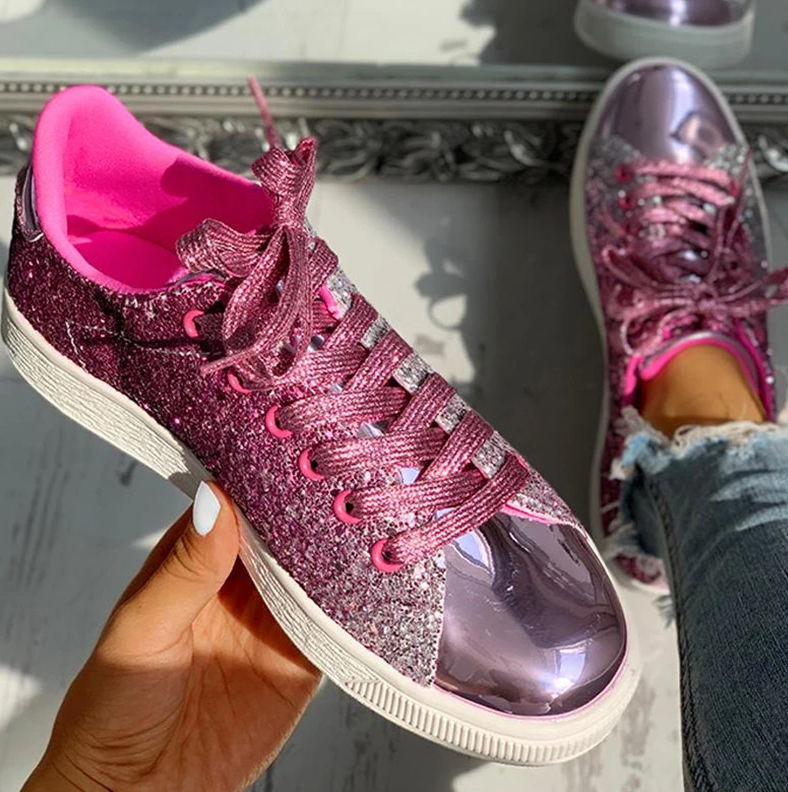Mara - Luxuriöse Glitzerschuhe