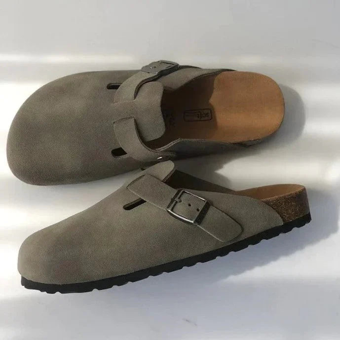 Zella - Unisex-Sandalen aus Leder im Boston-Stil