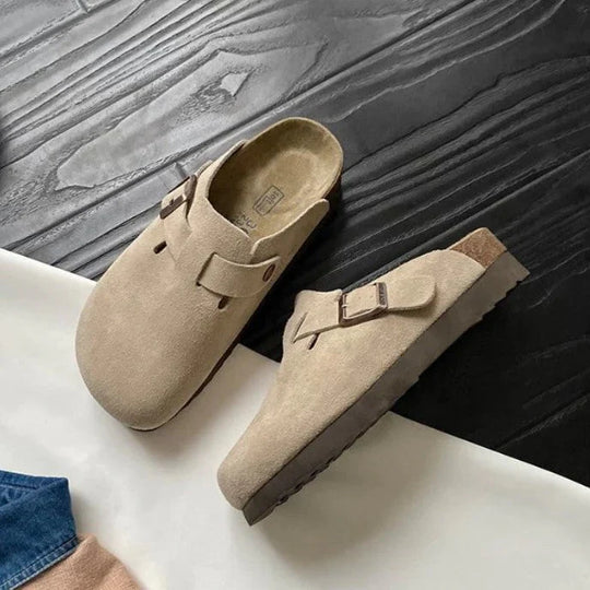 Zella - Unisex-Sandalen aus Leder im Boston-Stil