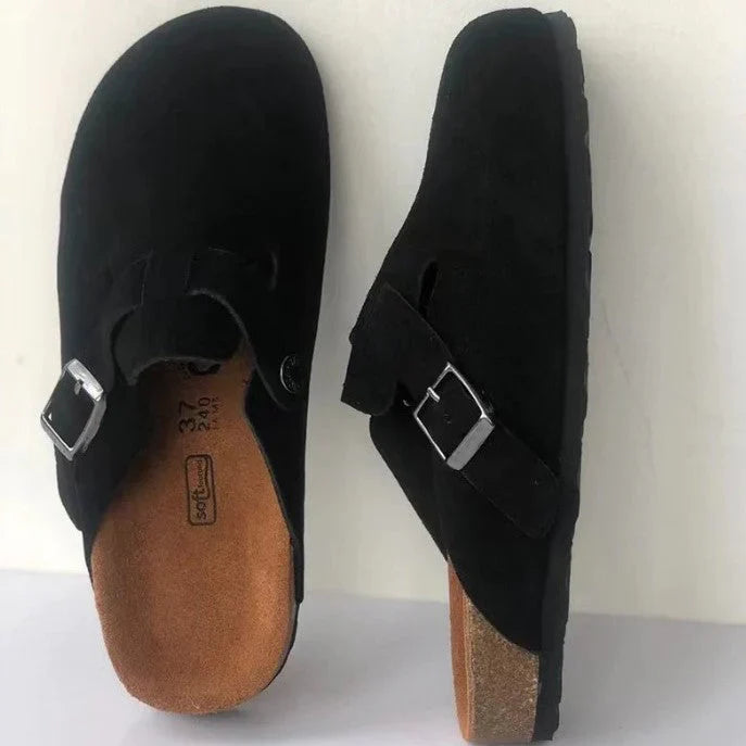 Zella - Unisex-Sandalen aus Leder im Boston-Stil