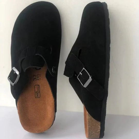 Zella - Unisex-Sandalen aus Leder im Boston-Stil