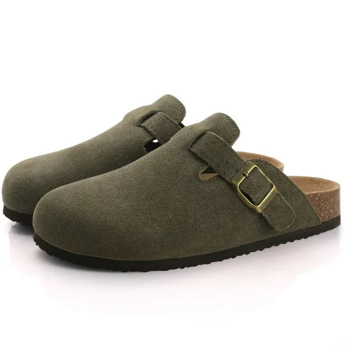 Zella - Unisex-Sandalen aus Leder im Boston-Stil