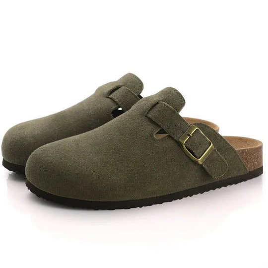 Zella - Unisex-Sandalen aus Leder im Boston-Stil