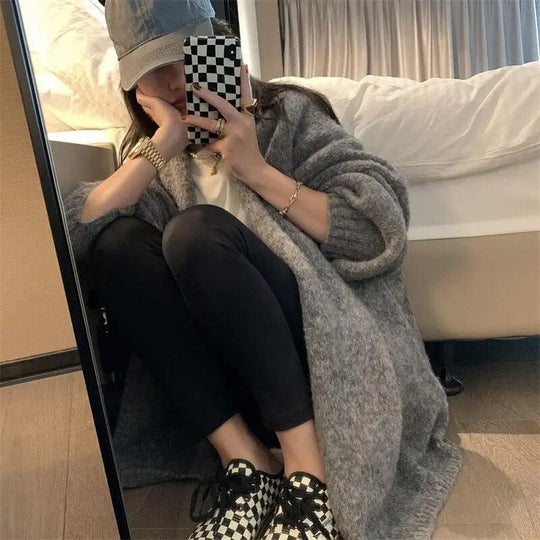 Maya - Kuschelige Strickjacke in Übergröße