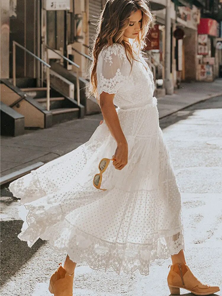 Marlene - Elegantes weißes Kleid