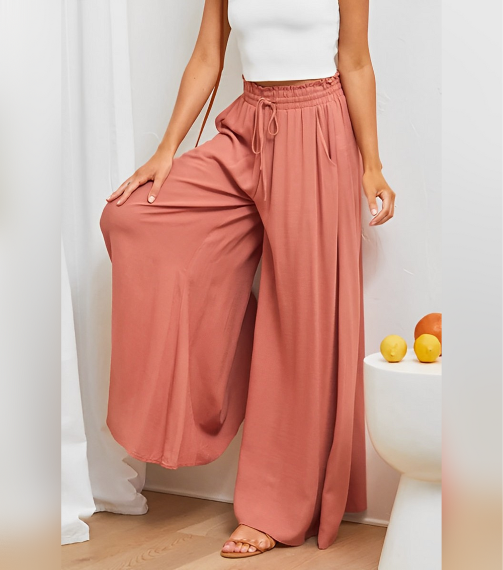 Jamie - Hosen mit weitem Bein, locker und hoch tailliert