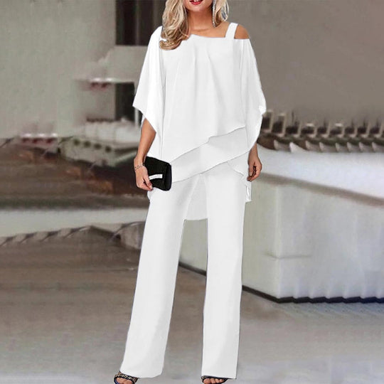 Jessica - Elegantes Damen-Zweiteiler-Set mit Cold-Shoulder