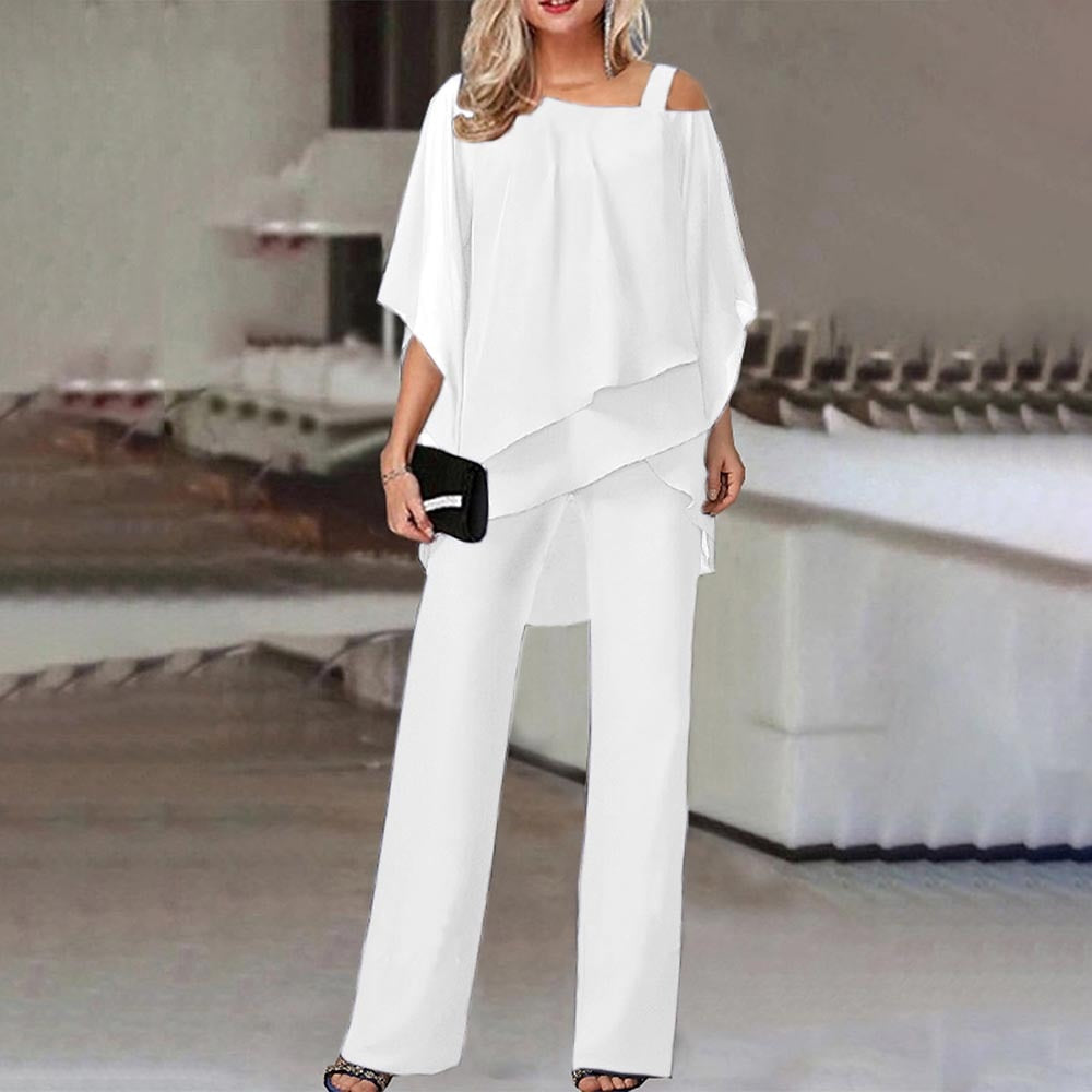 Jessica - Elegantes Damen-Zweiteiler-Set mit Cold-Shoulder