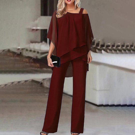 Jessica - Elegantes Damen-Zweiteiler-Set mit Cold-Shoulder