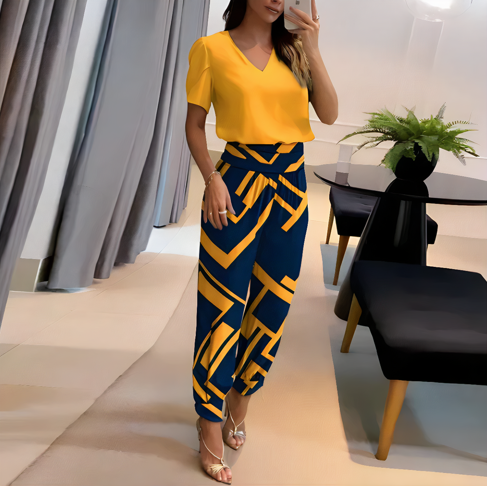 Brigitte - Trendiges set mit bluse und hose